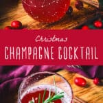 christmas champagne cocktail