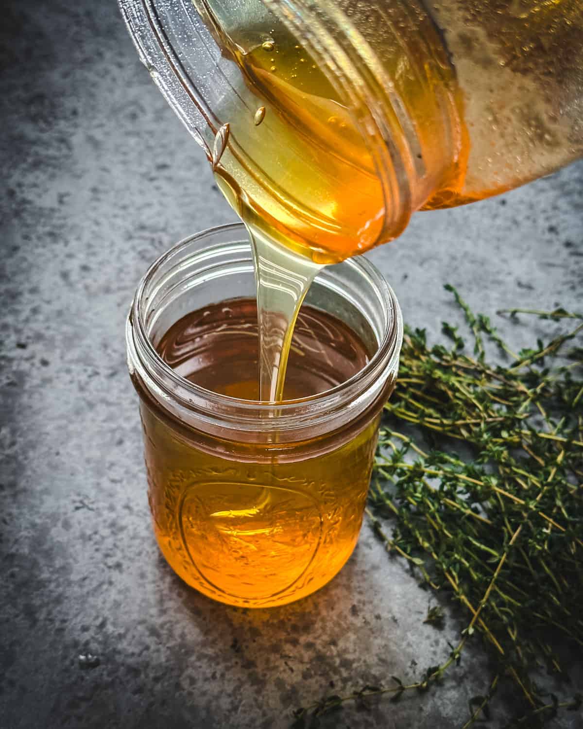 Thyme Cough Syrup with Honey and Lemon