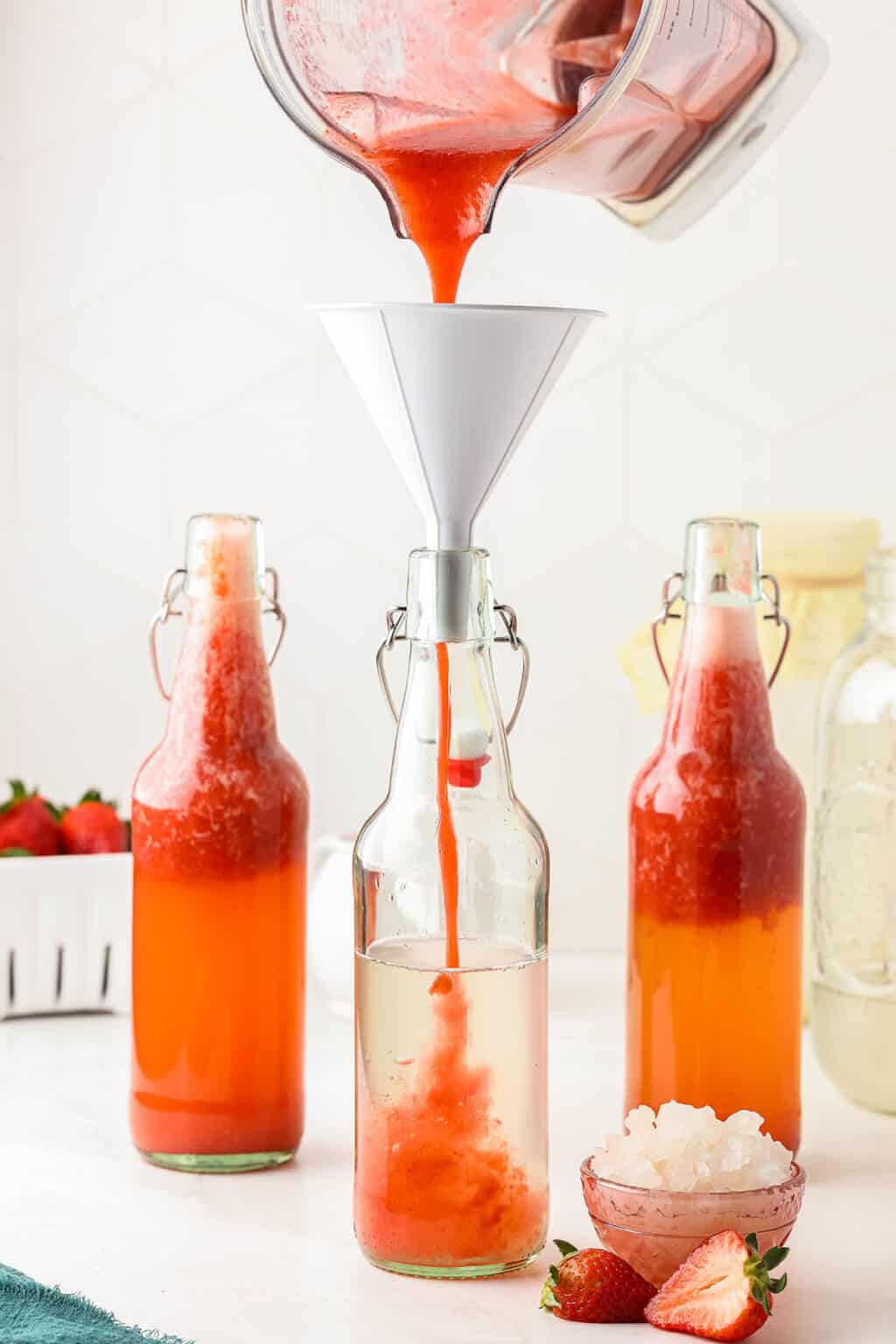 Strawberry Water Kefir Soda Second Ferment
