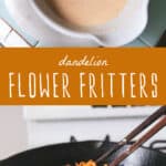 dandelion flower fritters