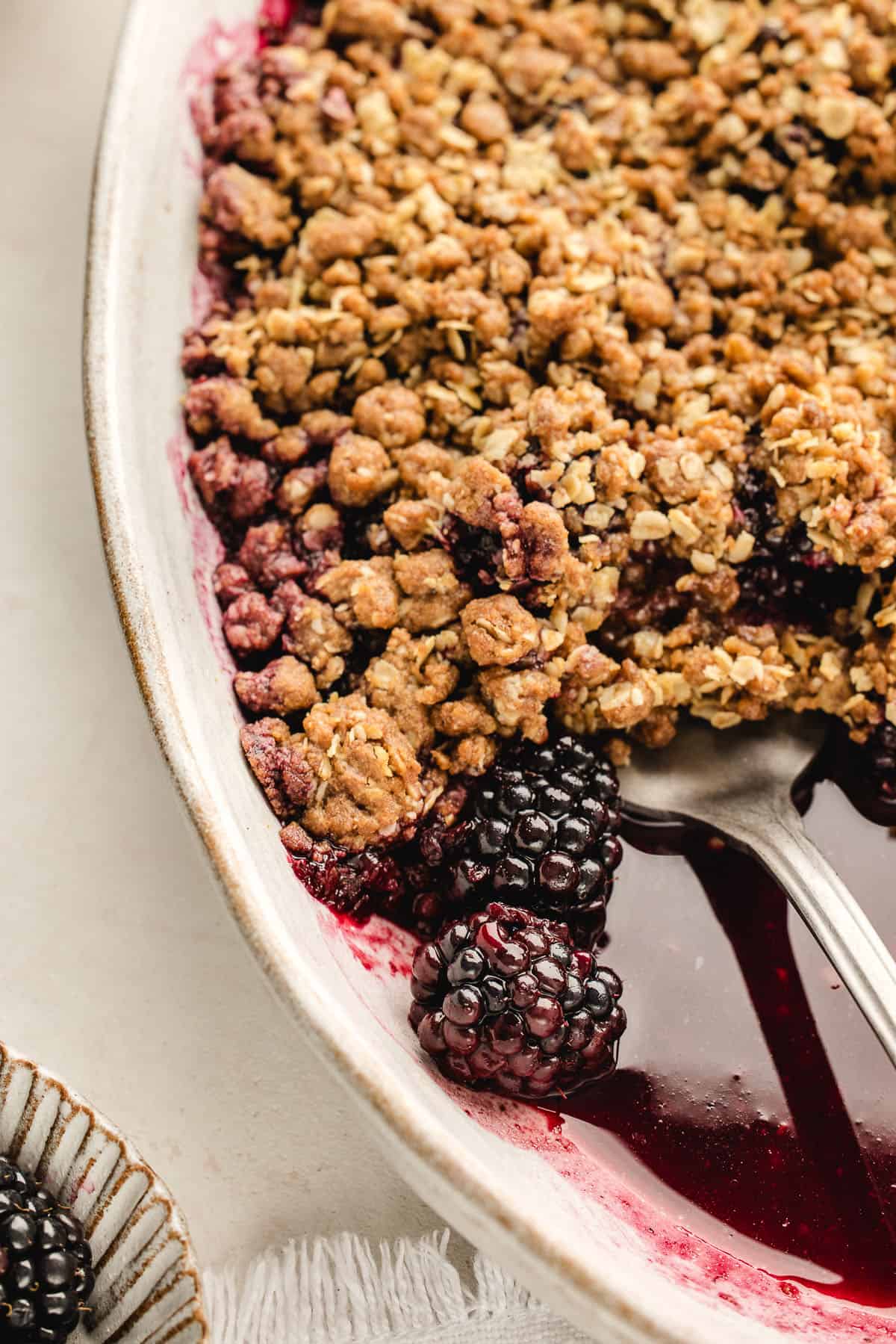 Blackberry crisp.
