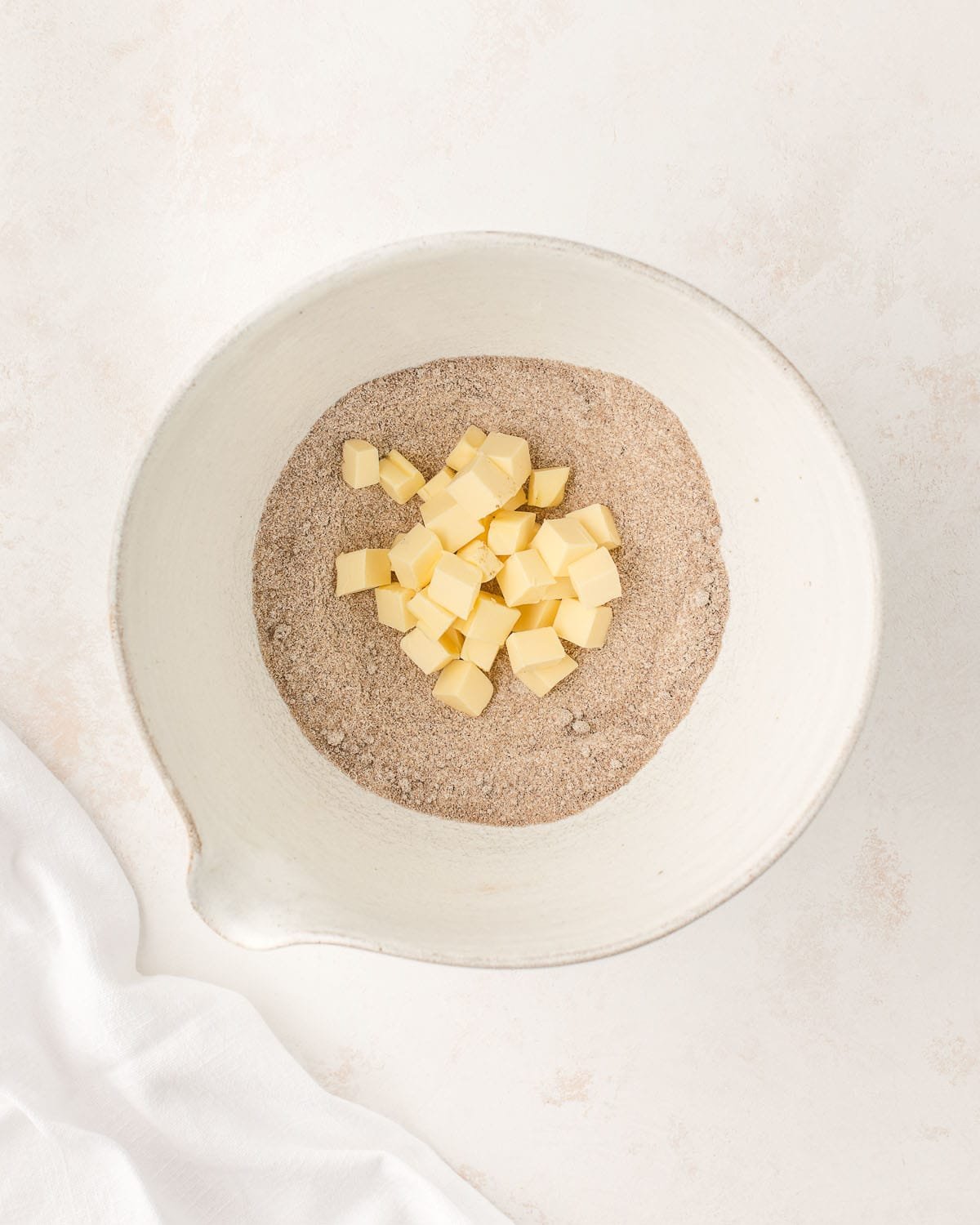 Butter and flour mixture in a bowl. 