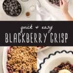 quick and easy blackberry crisp