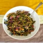 Sautéed purslane in a bowl.